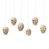 L & L Gerson 4.92 in. Lighted Hanging Skulls Halloween Decor 2589870